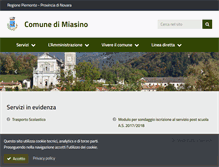Tablet Screenshot of comune.miasino.no.it